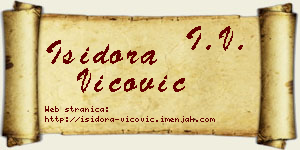 Isidora Vićović vizit kartica